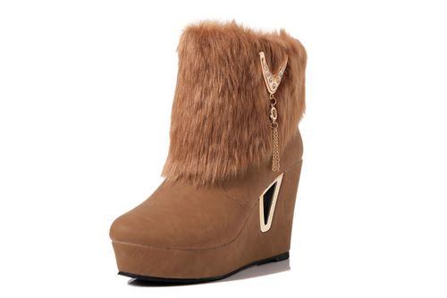 2014冬季时尚单靴 绒毛高跟增高高端保暖皮靴 爆款 火爆销售